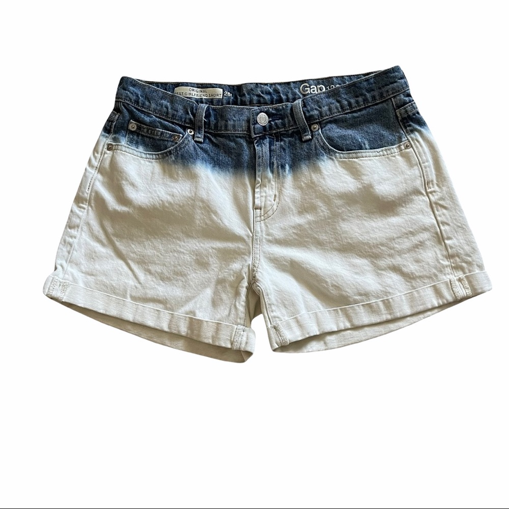 Gap Best Girlfriend Blue & White Dip Dye Shorts 28